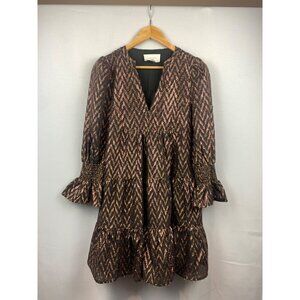 Women's Pomander Place Black Pattern Dress Size S